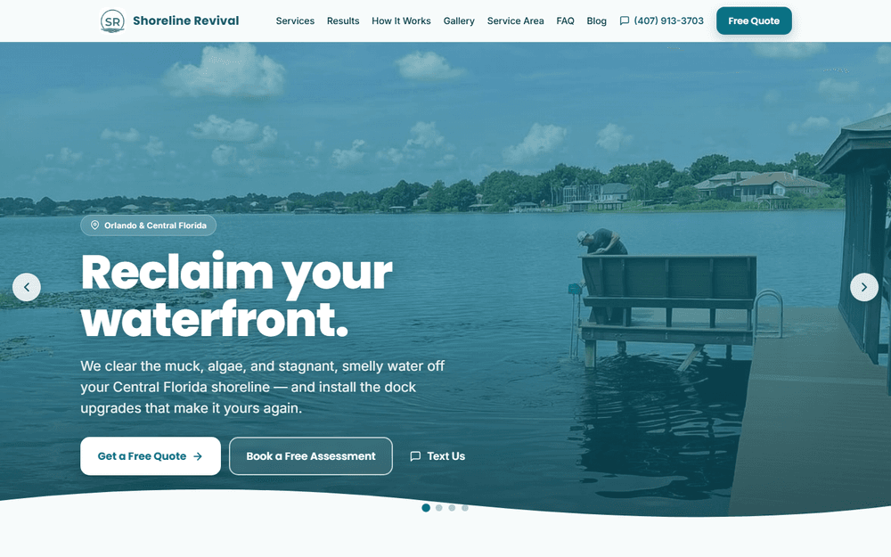 Shoreline Revival website